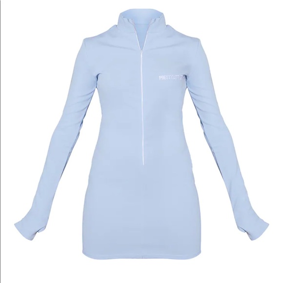 PrettyLittleThing Blue Bodycon Dress - Picture 2 of 5